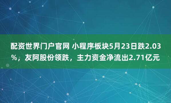 配资世界门户官网 小程序板块5月23日跌2.03%，友阿股份领跌，主力资金净流出2.71亿元