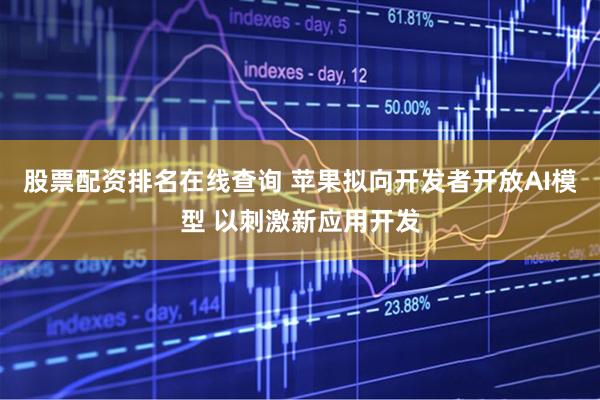股票配资排名在线查询 苹果拟向开发者开放AI模型 以刺激新应用开发