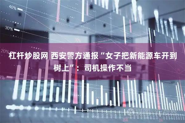 杠杆炒股网 西安警方通报“女子把新能源车开到树上”：司机操作不当
